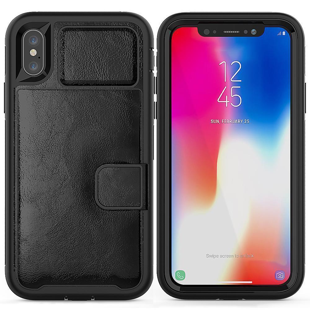 MEFON iPhone 11 Case Wallet Leather Detachable, Wireless Charging  Compatible, with Tempered Glass and Wrist Strap, Magnetic Detachable Flip  Folio