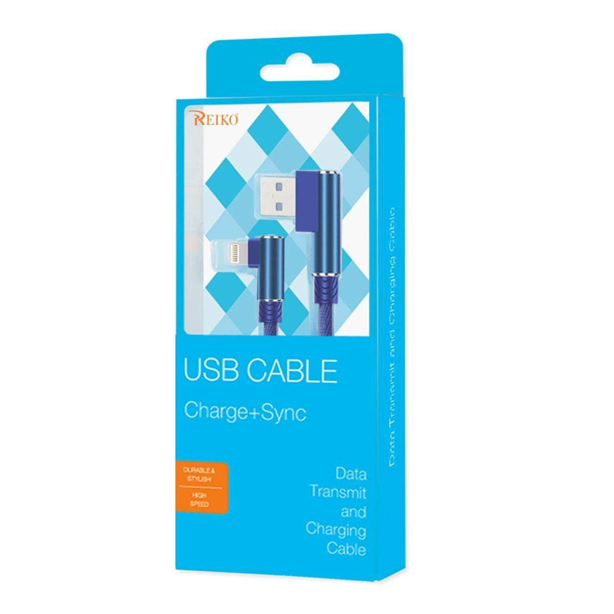 USB I-Phone cable 2m Recycling net blue