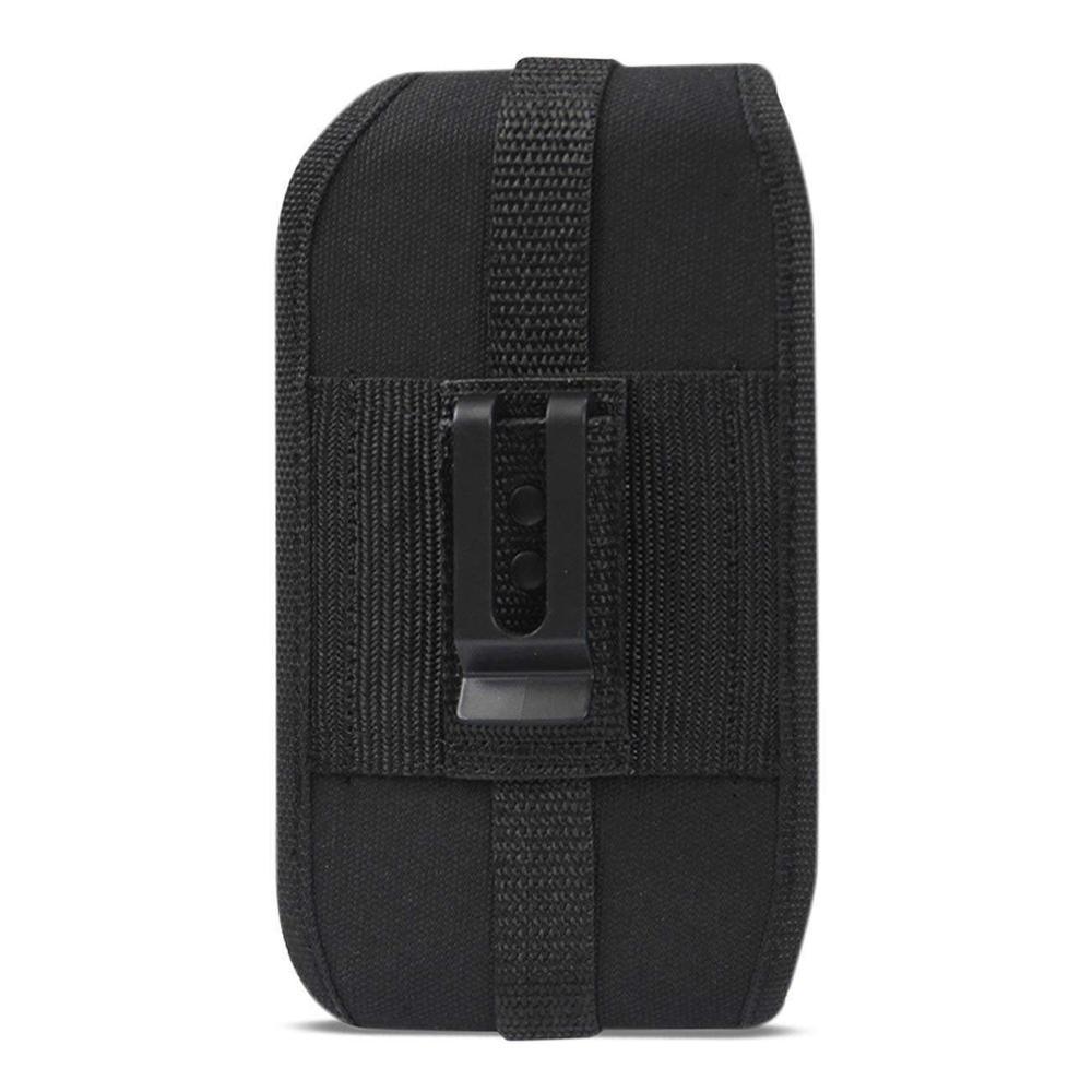 Reiko Vertical Two Way Heavy Duty Phone Pouch With Buckle Clip And Card  Holder 6.62x3.46x0.68 Inches (Black) –