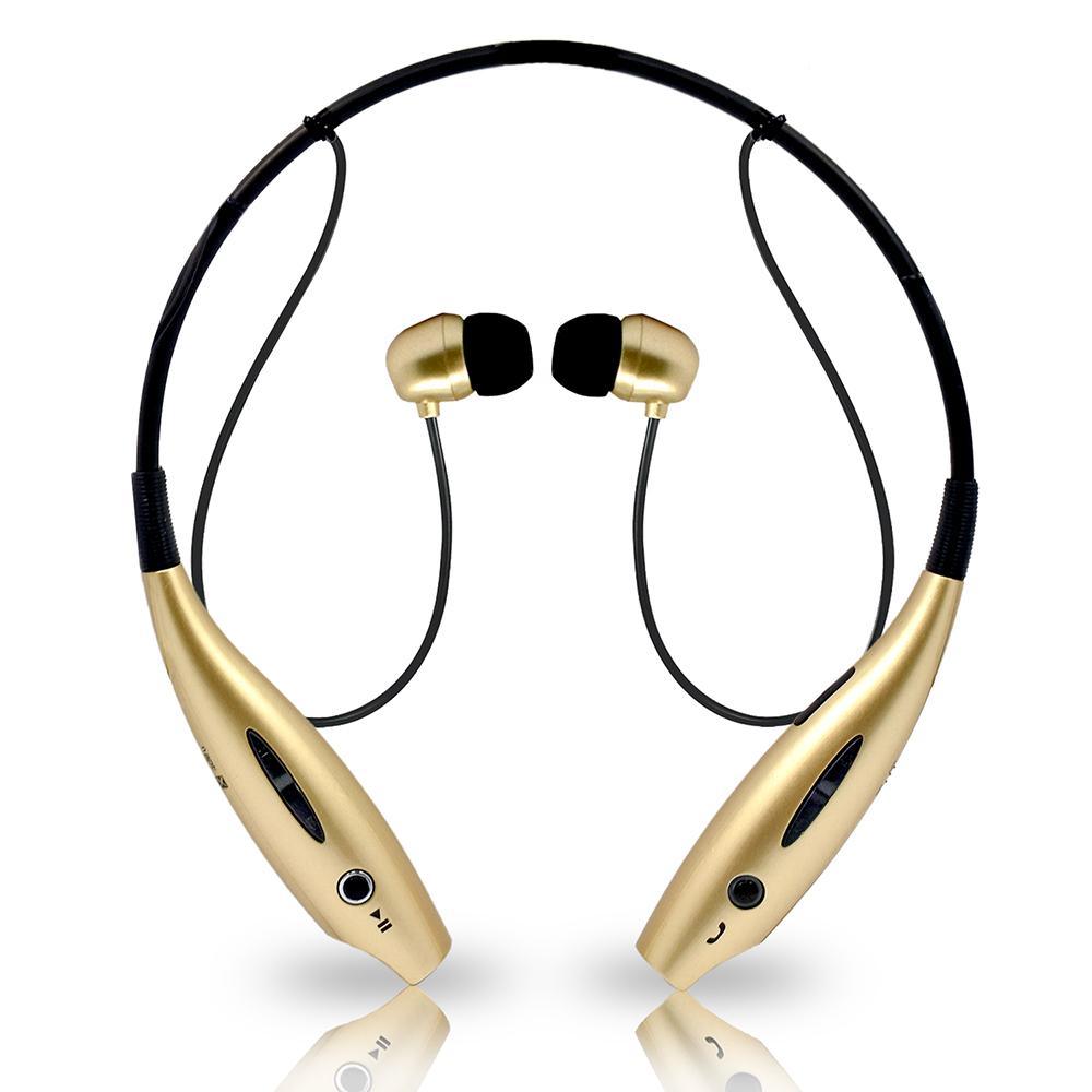 Universal Wireless Bluetooth Stereo 3D Neckband Headset Gold by Modes – 