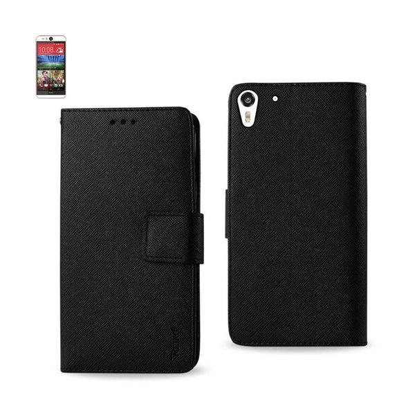 Reiko HTC Desire Eye 3 in 1 Wallet Case Black mobileiGo