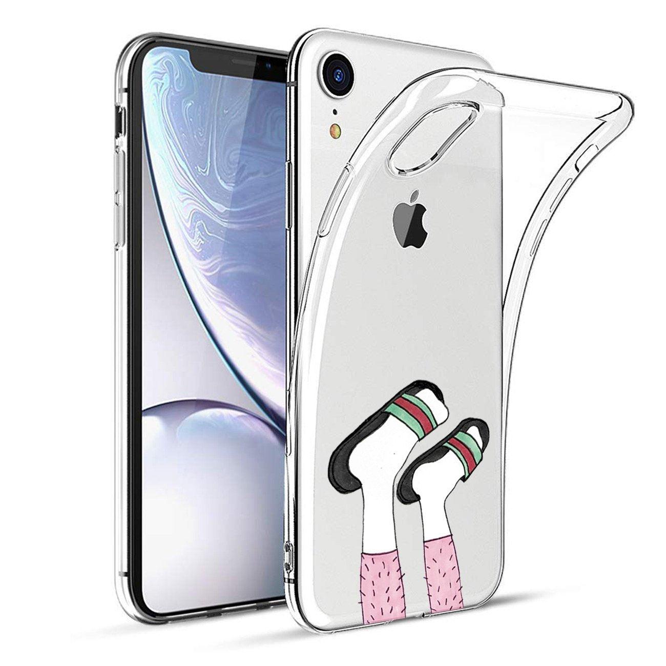 Reiko Apple iPhone XS Max Design Air Cushion Case with Lady Design in Clear